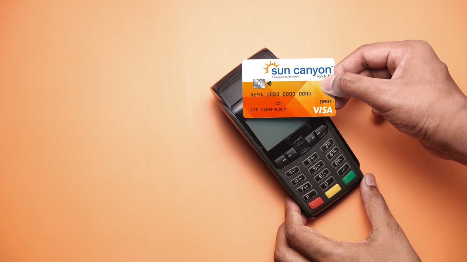 Contactless payment with Sun Canyon Visa Debit Card 